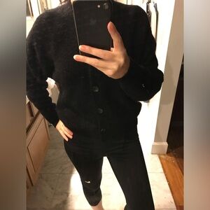 Uniqlo NWT yarn wool texuture cute v neck cardigan dusty pink or black